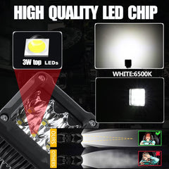 Adzoon IP67 waterproof LED pod withstands rain and dust.