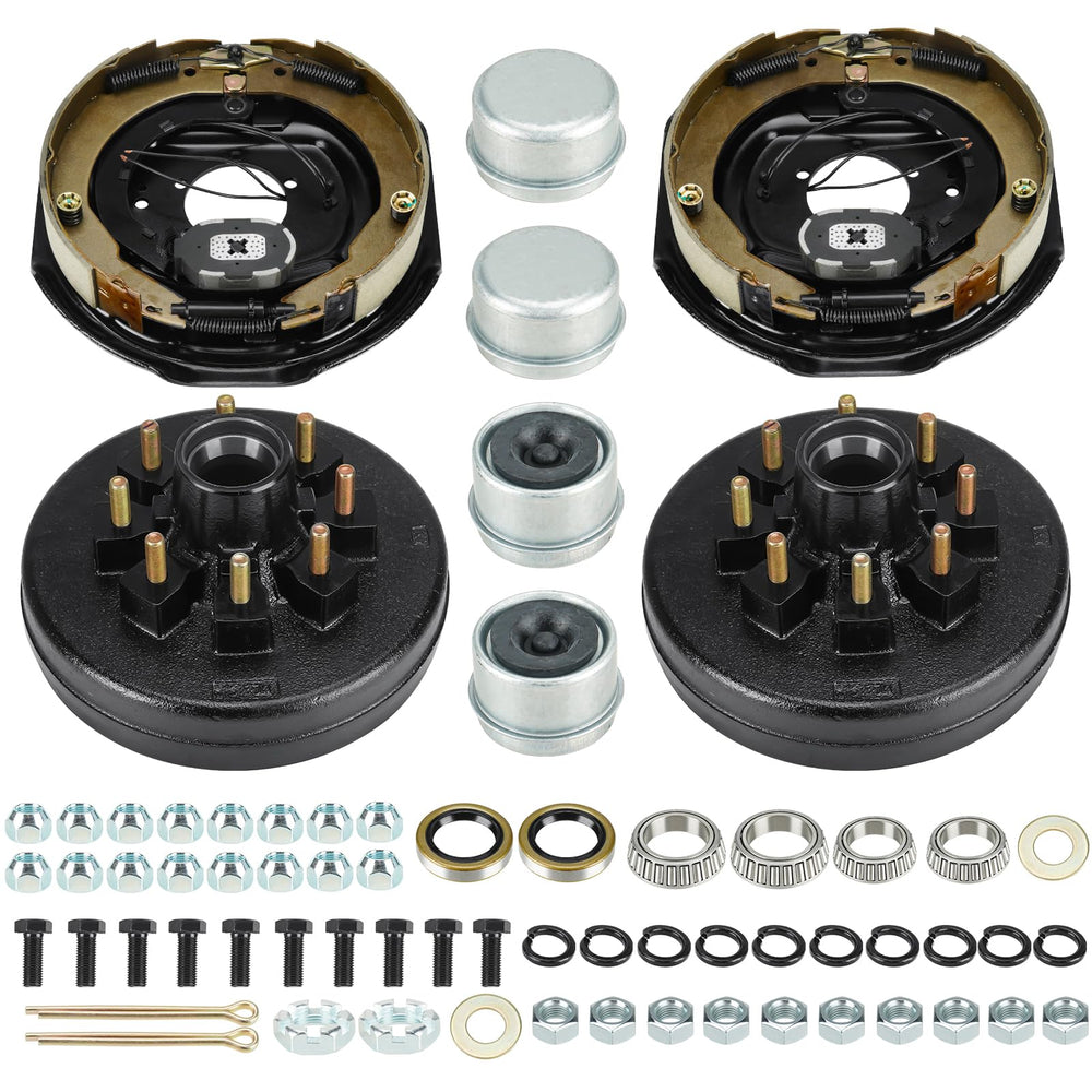 Aeagle 8 on 6.5-inch bolt circle hub drum kit left brake for 7,000 lbs trailers.