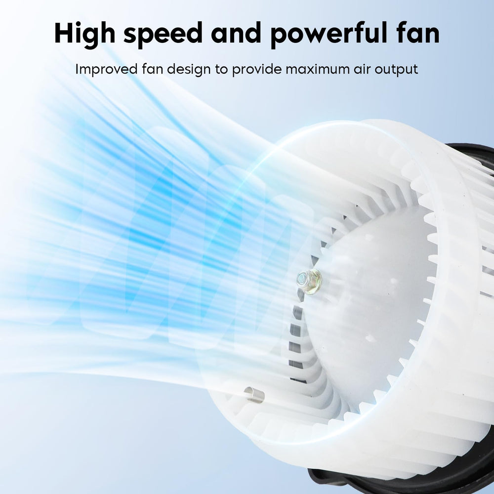 Aeagle blower motor close-up shows rotor with silicon steel for durable performance.