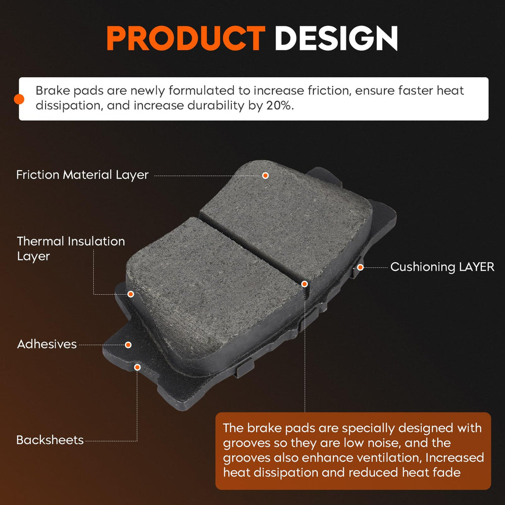 Aeagle ceramic brake pads for Lexus HS250h 2010-2012 provide consistent stopping power.