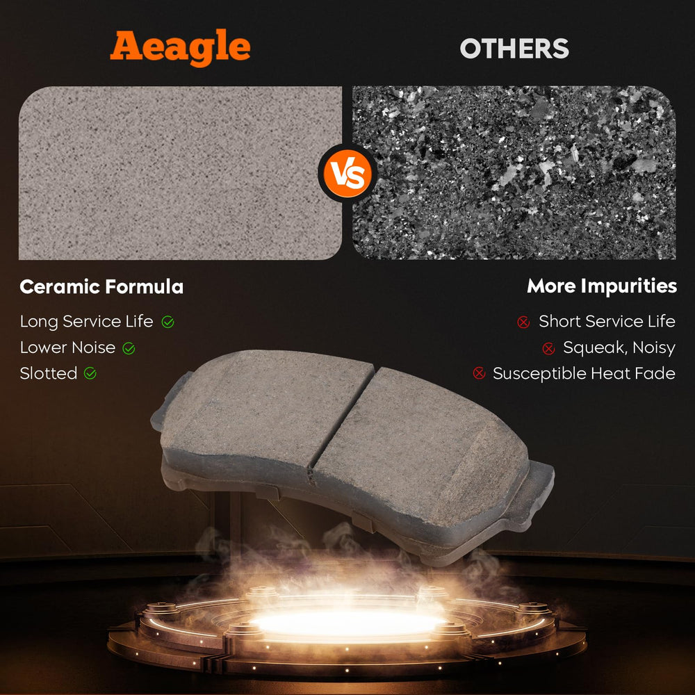 Aeagle ceramic pads for Lincoln MKZ provide smooth stopping and heat resistance.