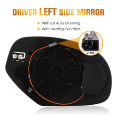 Aeagle left heated mirror glass for Avalanche enhances night driving clarity
