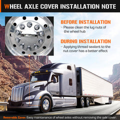 Aeagle dome axle covers install easily with the included tool.