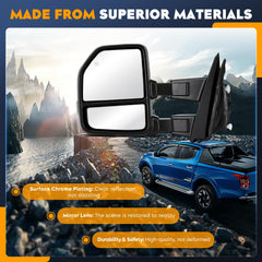 Aeagle F-150 mirror glass closeup highlights clarity and durability.