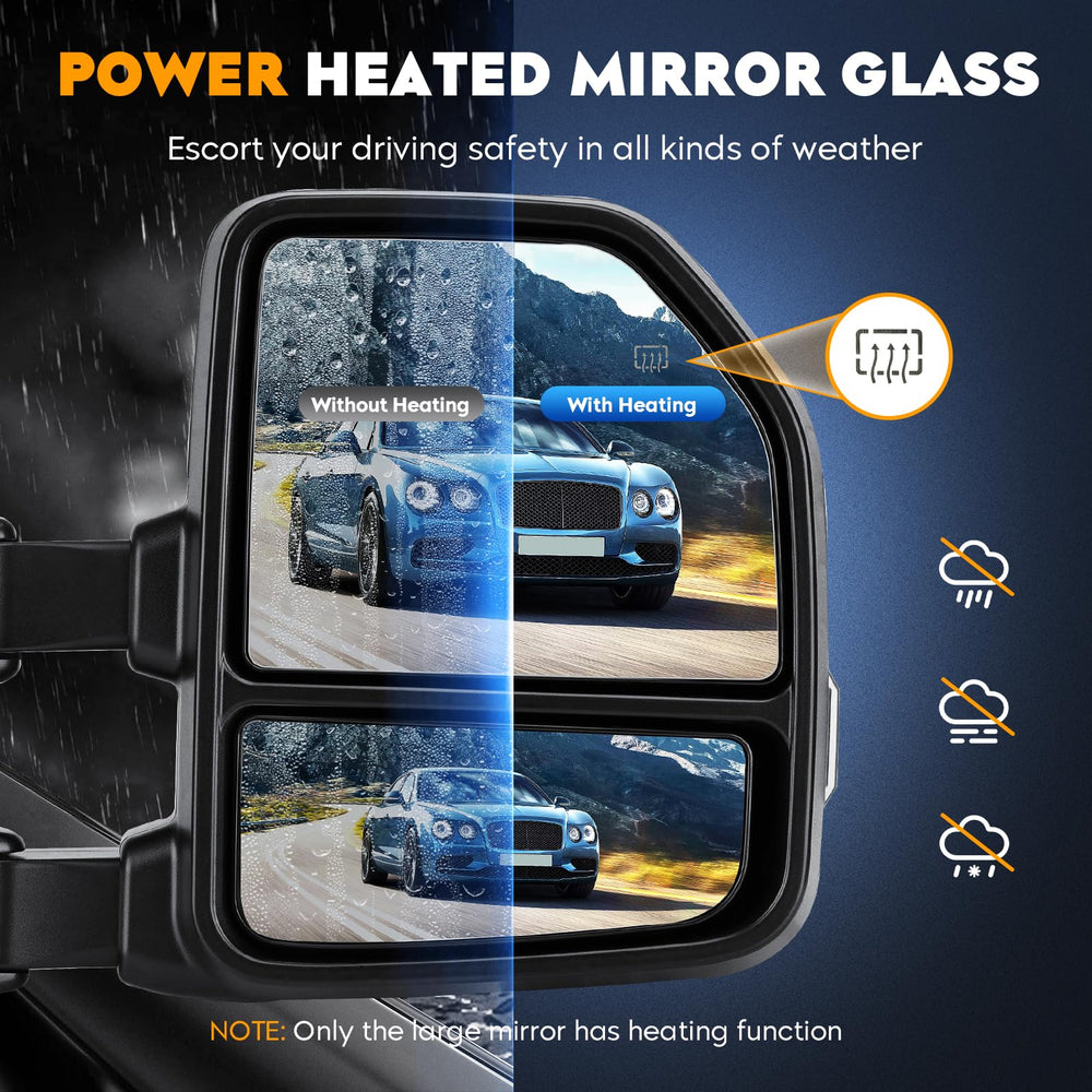Aeagle F-150 mirror manual-folding feature eases parking in tight spots.