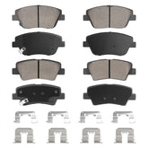 Aeagle front brake pad for Hyundai Sonata 2011-2014 groove design for quiet braking.
