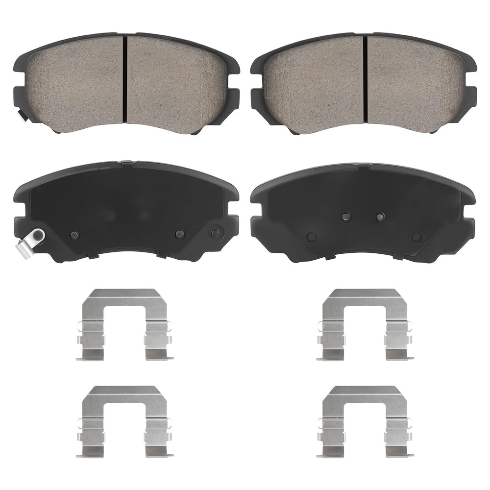 Aeagle front ceramic brake pads with groove design reduce noise in Hyundai Elantra 2007-2010