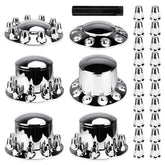 Aeagle front dome axle cover assembly protects the hub while adding chrome style.