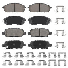 Aeagle front and rear ceramic brake pads for Nissan Altima, balanced stopping performance.