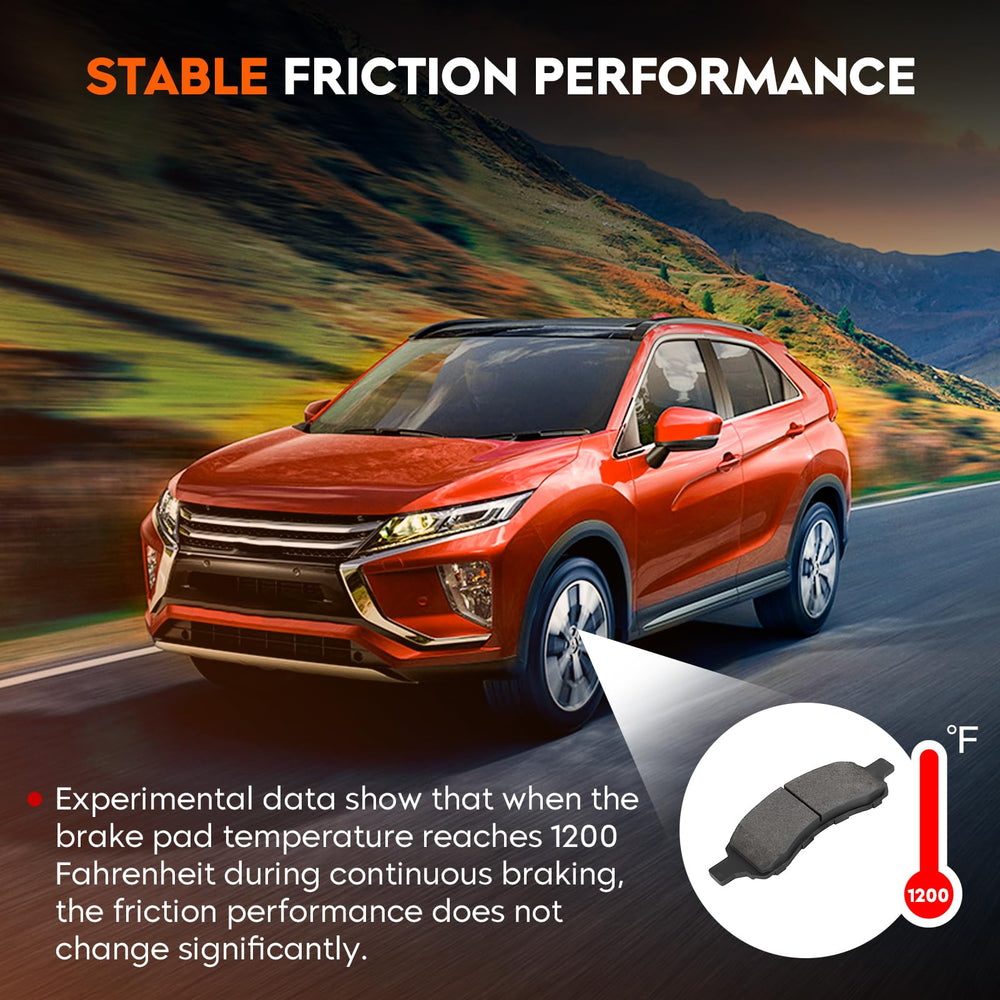 Aeagle front semi-metal brake pads for Envoy promote smooth engagement and longer pad life.