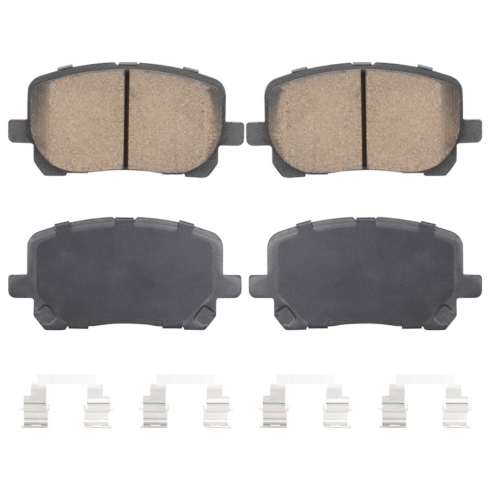 Aeagle front semi-metal brake pads for Pontiac Vibe with grooved design for quieter braking.