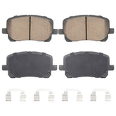Aeagle front semi-metal brake pads for Pontiac Vibe with grooved design for quieter braking.