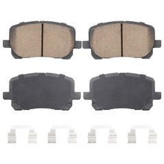 Aeagle front semi-metal brake pads for Pontiac Vibe with grooved design for quieter braking.