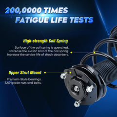 Aeagle front strut assembly with coil spring shown for smooth suspension response