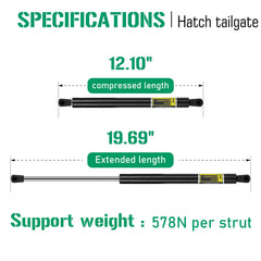 Aeagle PM3266 lift strut side installation view for easy retrofit