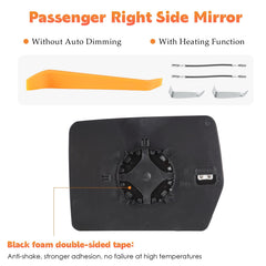 Aeagle heated convex mirror glass close-up shows heating element for fog-free viewing