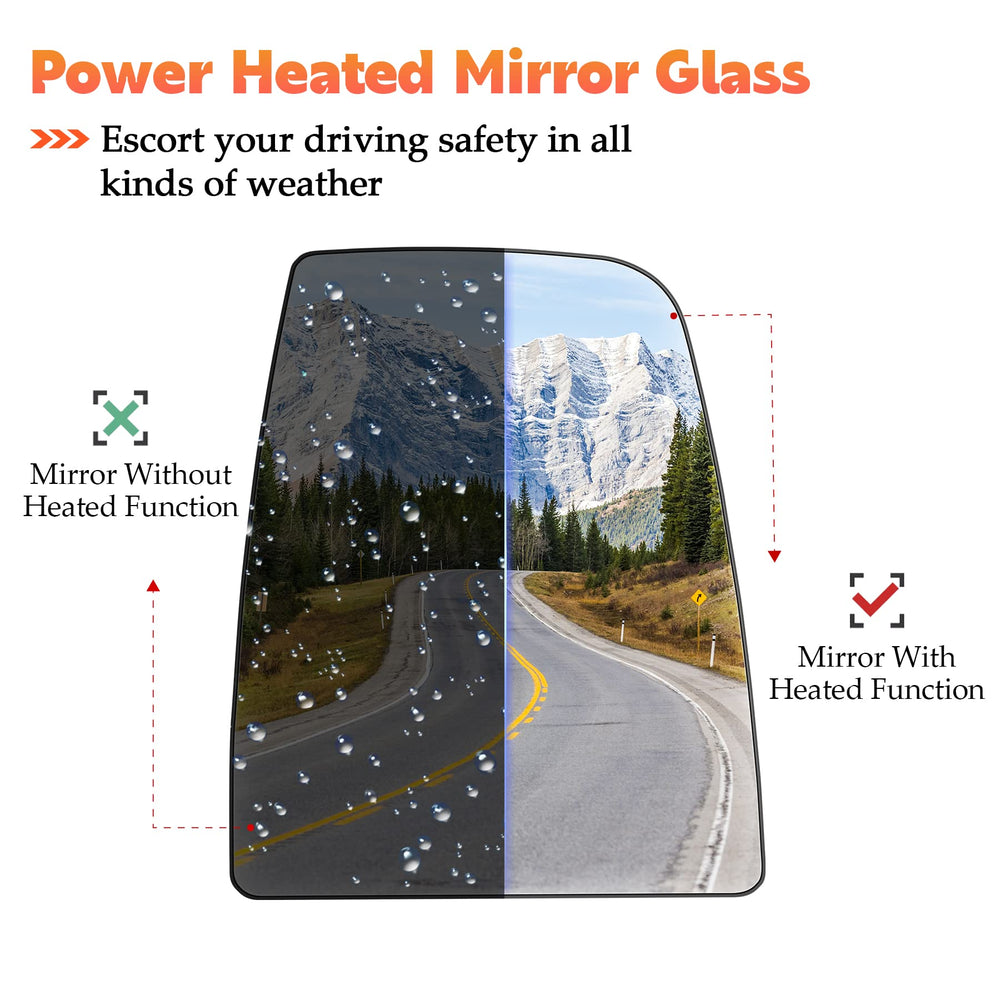 Aeagle heated mirror clears rain and frost for a clearer view