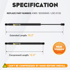 Aeagle gas spring back glass image highlighting reliable lift and easy handling.