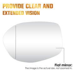 Aeagle left mirror glass replacement aligns with factory wiring for easy install.