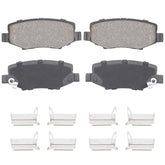 Aeagle rear ceramic brake pads for Jeep Liberty 2008-2012, front view, quiet braking potential