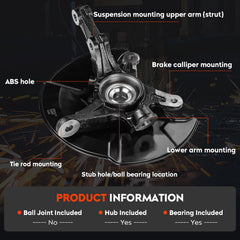 Aeagle steering knuckle assembly packaging and components.