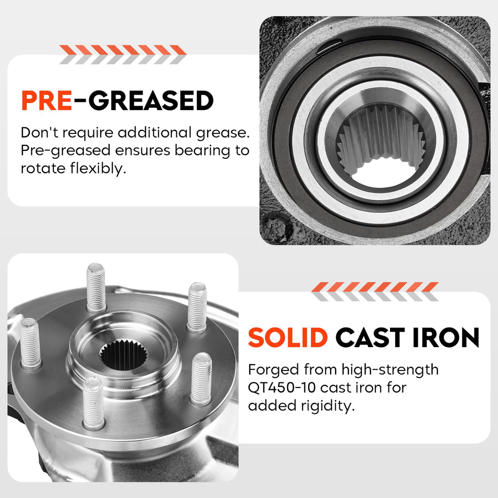 Aeagle wheel bearing hub assembly supporting smooth wheels and quiet operation.