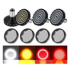 AEEAST 1157 LED turn signals side-by-side on bike setup.