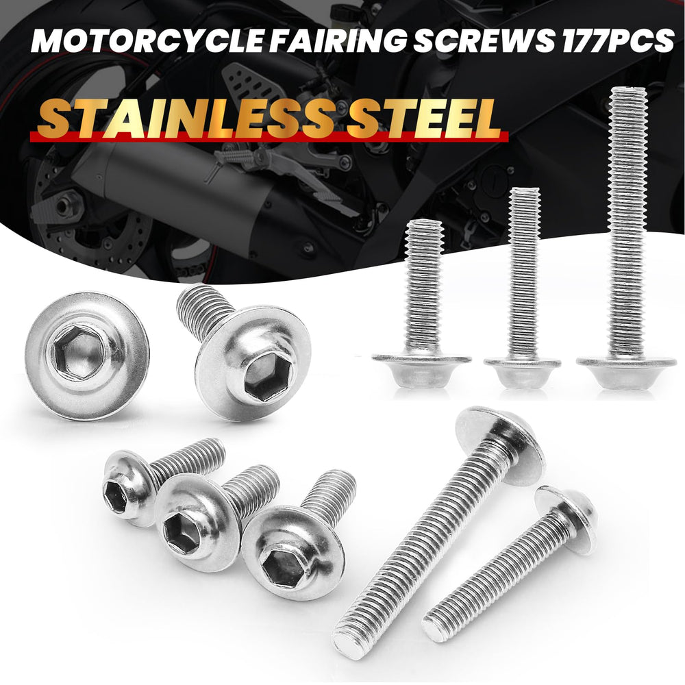 AEEAST stainless steel M5/M6 bolts resist corrosion for durable fairing fastenings
