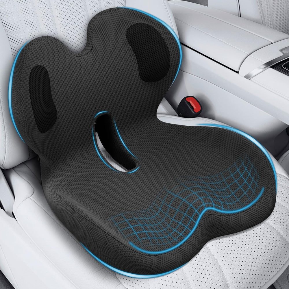 AEGIS Car Seat Cover Trucker seat cushion with lumbar support for back comfort on long drives