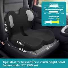 AEGIS CAR SEAT COVER memory foam pad contours to your back for posture support