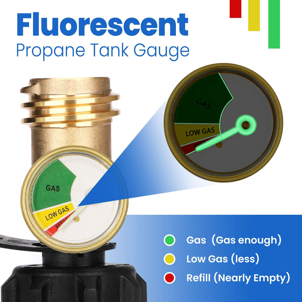 Aekops brass gauge connection ensures a durable, gas-tight fit.