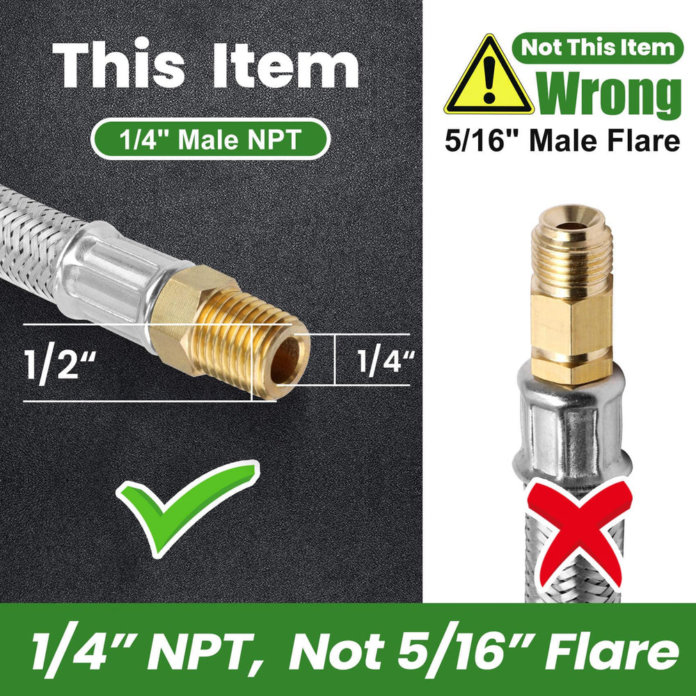 Aekops stainless steel braided hose offers durable outdoor performance.