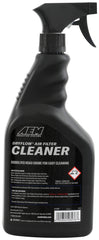 AEM 1-1000 trigger sprayer demonstrates controlled application for grime removal.