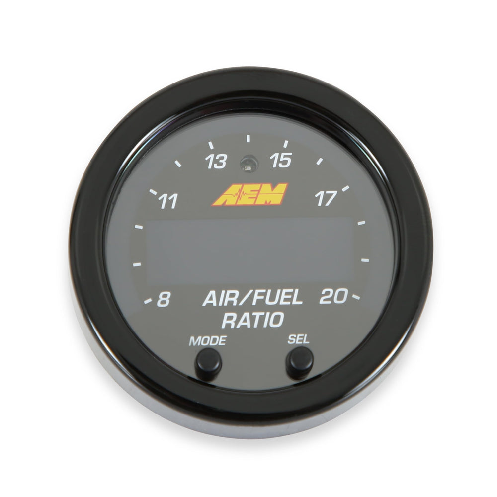 AEM X-Series wideband AFR gauge faceplate for quick monitoring of AFR values