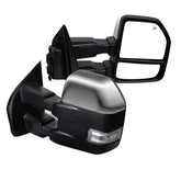 AERDM towing mirror chrome cap with left-side view for Ford F-150, enhanced rear visibility