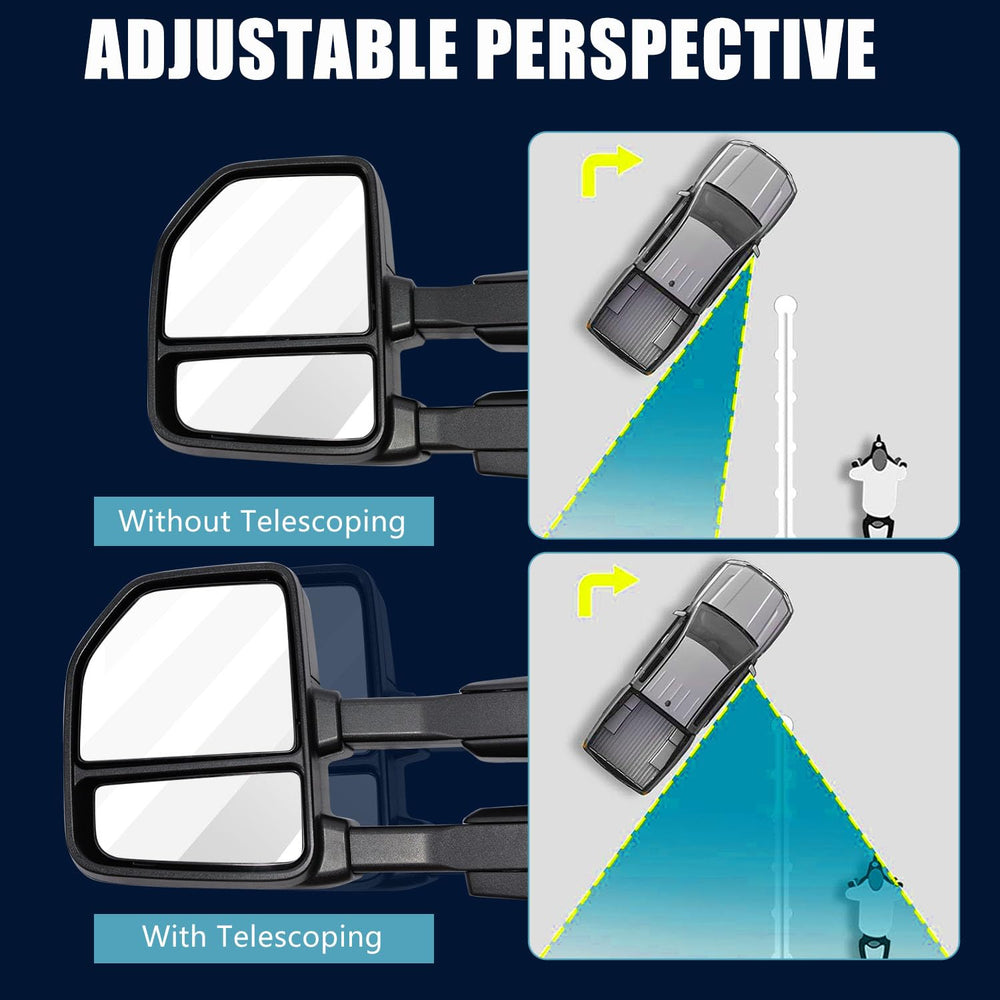 AERDM towing mirror turn signal close-up for high visibility