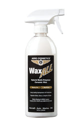 Aero Cosmetics Wax ALL bottle front showing premium ceramic protection for vehicles.