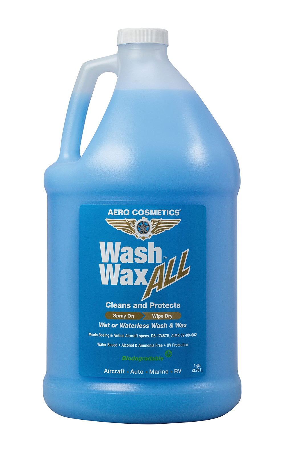 Aero Cosmetics Wet or Waterless Wash bottle pour for quick cleaning.