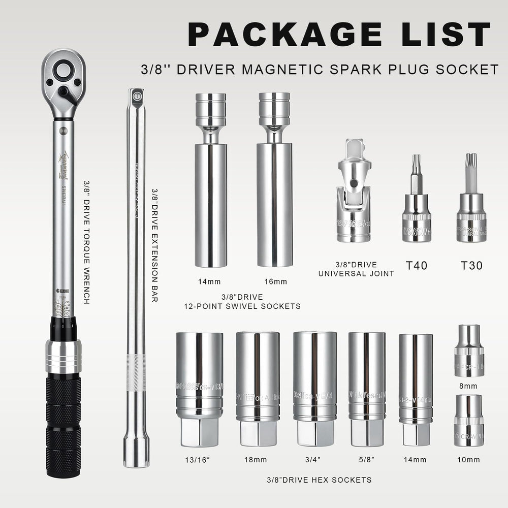 AEROFORCE swivel magnetic 16mm spark plug socket aids engine access.