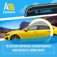Sleek in-channel design enhances aerodynamics and styling.