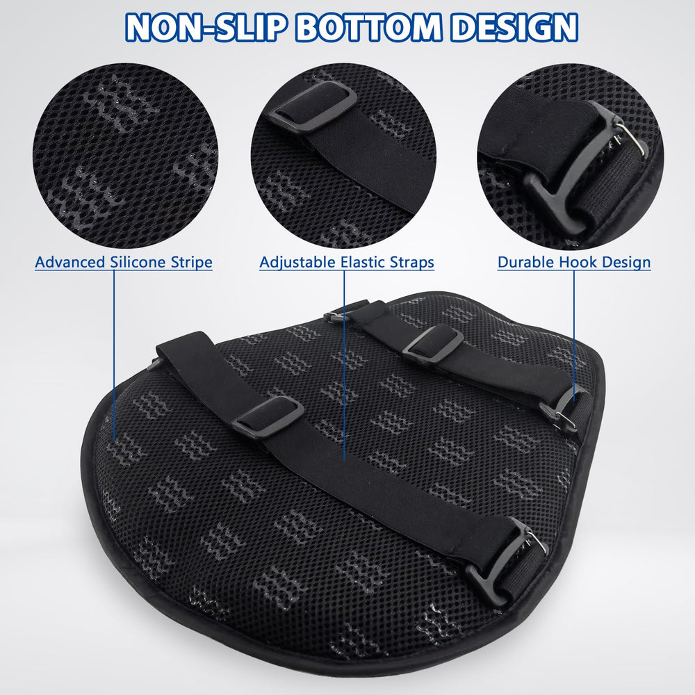 AEROiVi Airflow Pro seat pad illustrating heat insulation to stay cooler in sun.