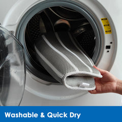 AEROiVi cushion gray and white stripe design complements modern desks