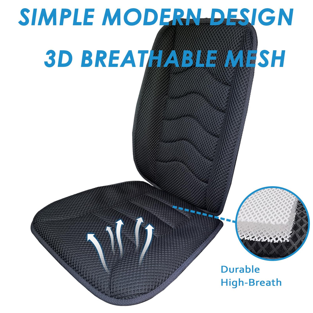 AEROiVi lumbar support pillow with adjustable straps for a secure fit.