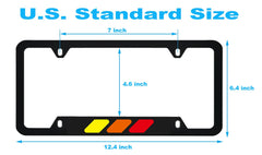 aesdloy balance license frame rear view demonstrates all-weather protection and secure plate mounting