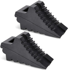 AFA Tooling wheel chocks side view, compact 2-pack for secure parking.