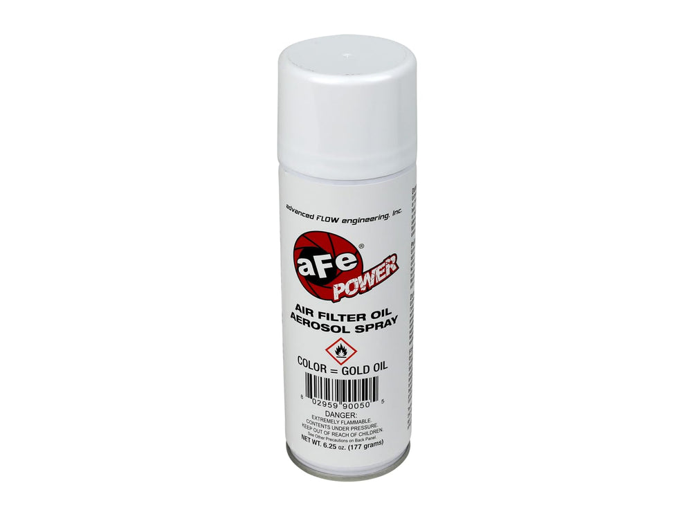 aFe Power gold oil bottle for precise re-oiling and filtration care.