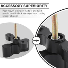 AFEISOL pack mount extension on a UTV frame keeps fuel within reach