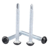 AFZZ pan head rv screws in package with black coating for outdoor use.