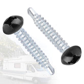 AFZZ pan head rv screws in black for quad-drive fastening