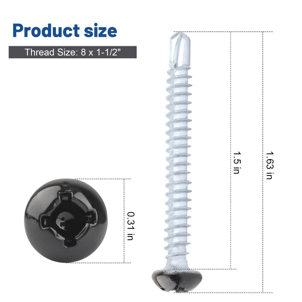 AFZZ pan head rv screws head detail shows robust self-tapping threads.